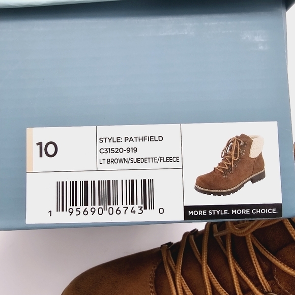 Cliffs by White Mountain Brown Faux Suede Fleece Pathfield Winter Hiker … - Picture 4 of 13